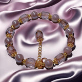 DIY Purple Shell Pearl Bracelet for Women - Tarnish Crystal Jewelry