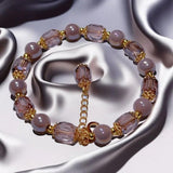 DIY Purple Shell Pearl Bracelet for Women - Tarnish Crystal Jewelry