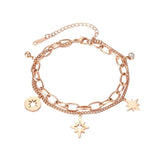 316L Stainless Steel Bracelet Hollow Charm for Women Birthday Gift