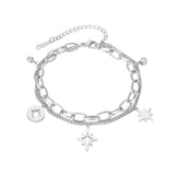 316L Stainless Steel Bracelet Hollow Charm for Women Birthday Gift