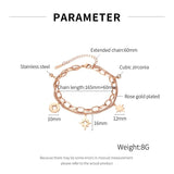 316L Stainless Steel Bracelet Hollow Charm for Women Birthday Gift
