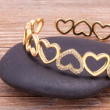 Romantic Hollow Stitching Women Adjustable Heart Bracelet