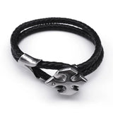 Gothic Stainless Steel Cross Bracelet for Men