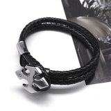 Gothic Stainless Steel Cross Bracelet for Men