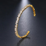 JMK CZ Bangle Bracelets Rings Set Women Bridal Jewelry Sets
