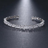 JMK CZ Bangle Bracelets Rings Set Women Bridal Jewelry Sets