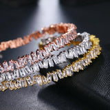 JMK CZ Bangle Bracelets Rings Set Women Bridal Jewelry Sets