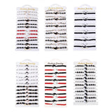 12Pcs Yin Yang Tai Chi Charm Bracelets Braided Rope Gift