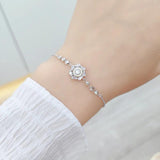 Zircon Flower Adjustable Charm Bracelet for Women