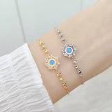 Zircon Flower Adjustable Charm Bracelet for Women