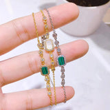 Adjustable Chain Bracelet for Women with Charm, Gift for Her