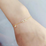 CZ Bracelet Thin Chain Link Women's Charm Jewelry
