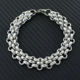Silver Stainless Steel Crystal Bracelet for Man & Woman BKC19