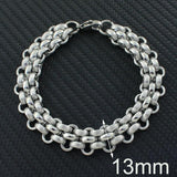 Silver Stainless Steel Crystal Bracelet for Man & Woman BKC19