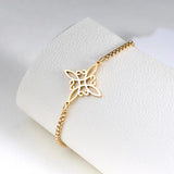 Witchcraft Witch Knot Bracelet Stainless Steel Adjustable Bangle Wiccan Charms