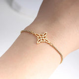 Witchcraft Witch Knot Bracelet Stainless Steel Adjustable Bangle Wiccan Charms