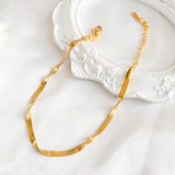 Stainless Steel Ripple Chain Bracelet Plated Jewelry for Women