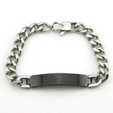 Nameplate Bracelets Men Stainless Steel Charm Bracelet