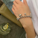 Heart-Shaped Pendant Bracelet Fine Jewelry For Women Girls