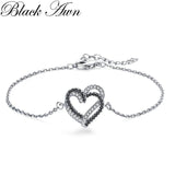 AWN Hot Heart Silver Charm Bracelet Women Wedding Jewelry