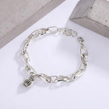 Mewanry Crown Love Green Zircon Bracelet Vintage Charming Birthday