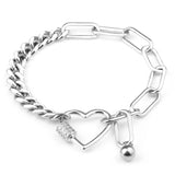 Bohemia Chain Viking Bracelet Love Heart Charm Jewelry