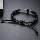 Cross Charm Bracelet Braided Rope Unisex Jewelry