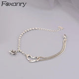 Silver Bracelets Chain LOVE Heart Star Party Jewelry Girl