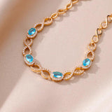 Zircon Heart Stainless Steel Chain Bracelet Plated Charm Bracelets