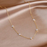 Crystal Flower Charm Bracelet Zirconia Jewelry Gift