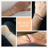 Zirconia Leaf Adjustable Bracelets For Women Wedding Crystal BP1009