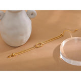 Stainless Steel Gypsophila Knot Cuff Bracelet 18k Plated Bangle Bijoux