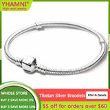 Tibetan Silver Charm Bracelet for Women - Classic Jewelry DIY Bangle
