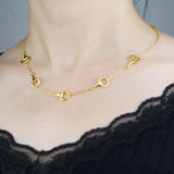 Equestrian Bit Chain Bracelet Bangle 18K Plated Snaffle Link Horse Lover Charm