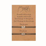Sun Moon Couple Bracelets Rope Charm Jewelry Gift Women Men