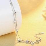 Tibetan Silver Chain Bracelet with Stars Beads Charms