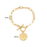St. Benito & St. Michael Charm Bracelet Stainless Steel