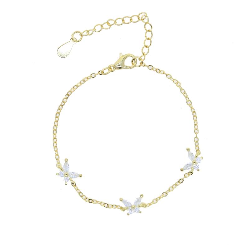 Butterfly Charm CZ Bracelet Gift For Girlfriend