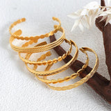 Stainless Steel Bangle Bracelet Charm Wrist Jewelry