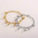 Stainless Steel Bead Pendant Bracelet for Women