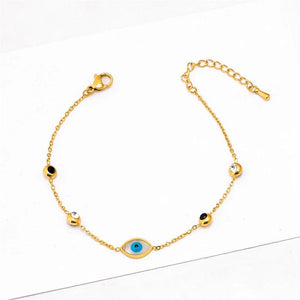 316L Stainless Steel Zircon Embed Seashell Charm Bracelets