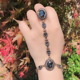Kinel Boho Charm Bracelet 585 Alloy Crystal Flower Link Bracelet