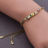 Stereo Bracelet for Women Colorful CZ Charm Bracelets Chain