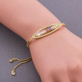 Stereo Bracelet for Women Colorful CZ Charm Bracelets Chain