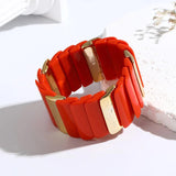Wide Beaded Chain Bracelet for Girls Charm Resin Bangles