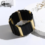 Wide Beaded Chain Bracelet for Girls Charm Resin Bangles