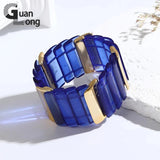 Wide Beaded Chain Bracelet for Girls Charm Resin Bangles