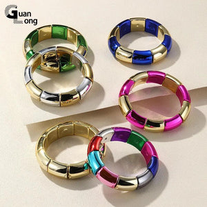 Vintage Resin Bracelets for Women Stretch Beaded Charm Bracelet Jewelry