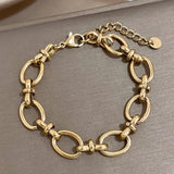 316L Stainless Steel Chain Bracelet for Women Charm Wrist Jewelry