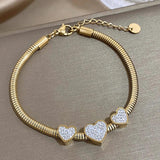 316L Stainless Steel Chain Bracelet for Women Charm Wrist Jewelry
